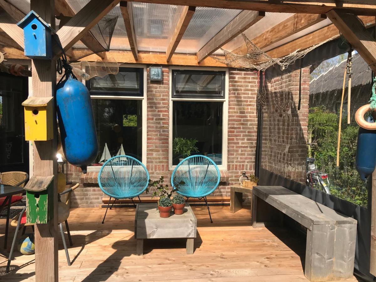 Bellemare Bungalow Lauwersmeer Mit Ueberdachte Veranda Und Eingezaeuntem Garten Anjum Luaran gambar